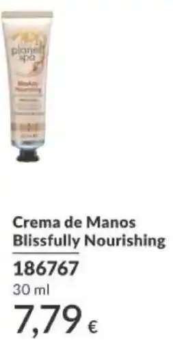 AVON planet spa Crema de Manos Blissfully Nourishing oferta