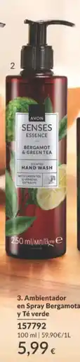 AVON Avon ambientador en spray bergamota y té verde oferta