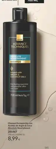 AVON Champú Enriquecido con Aceites de Argán & Coco Absolute Nourishment oferta