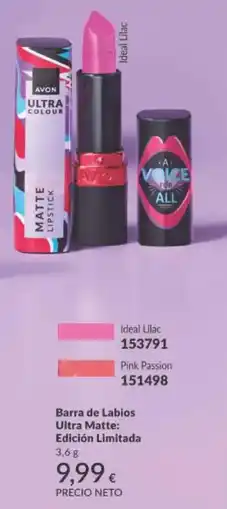 AVON Avon ultra colour matte lipstick oferta