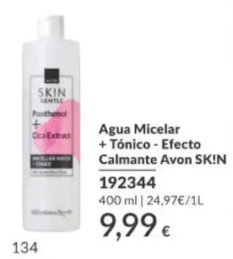 Avon SK!N Agua Micelar + Tónico - Efecto Calmante