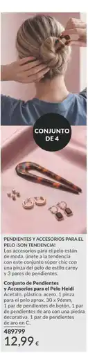 AVON Conjunto de Pendientes y Accesorios para el Pelo Heidi oferta