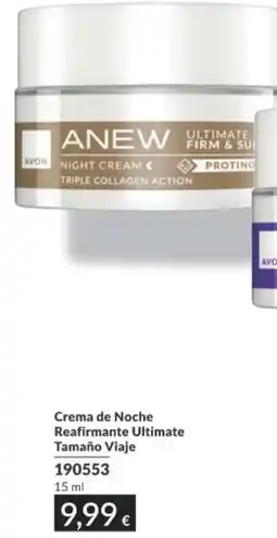 AVON Crema de Noche Reafirmante Ultimate Tamaño Viaje oferta