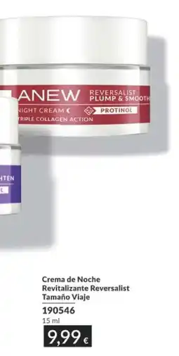 AVON Crema de Noche Revitalizante Reversalist Tamaño Viaje oferta