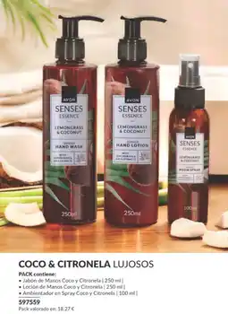 AVON Avon senses essence coco & citronela lujo oferta