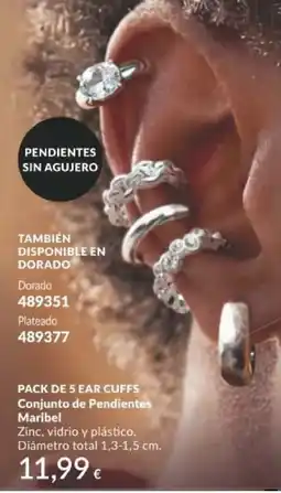 AVON Maribel pack de 5 ear cuffs oferta