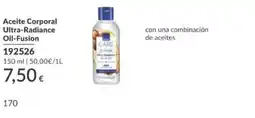 AVON CARE Aceite Corporal Ultra-Radiance Oil-Fusion oferta