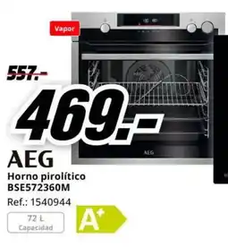 MediaMarkt Aeg horno pirolítico bse572360m oferta