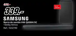 MediaMarkt samsung barra de sonido hw-q600h/x oferta