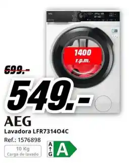 MediaMarkt AEG lavadora lfr731404c oferta