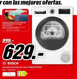 MediaMarkt Bosch secadora bomba de calor WQG245D0ES oferta