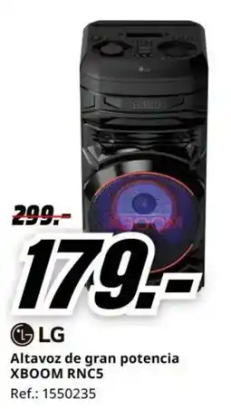 MediaMarkt LG altavoz de gran potencia xboom rnc5 oferta