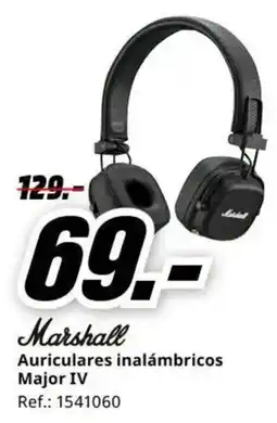 MediaMarkt Marshall auriculares inalámbricos major iv oferta
