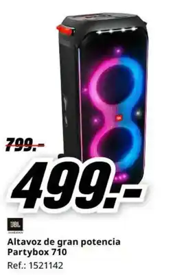 MediaMarkt JBL altavoz de gran potencia Partybox 710 oferta