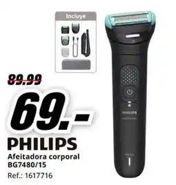 MediaMarkt philips afeitadora corporal bg7480/15 oferta