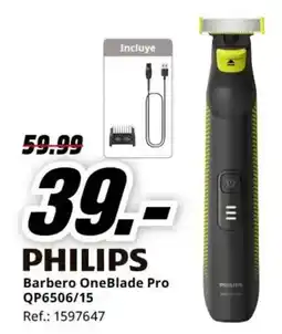 MediaMarkt philips barbero oneblade pro qp6506/15 oferta