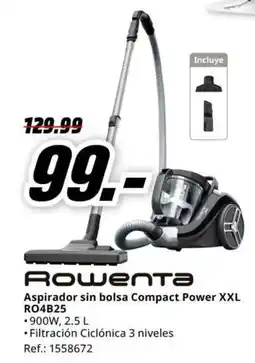 MediaMarkt Rowenta aspirador sin bolsa compact power xxl ro4b25 oferta