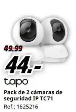 MediaMarkt tapo pack de 2 cámaras de seguridad ip tc71 oferta