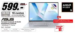 MediaMarkt asus portátil vivobook 16 oled m1605naq-sh051w oferta