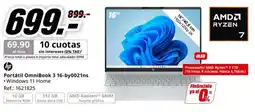 MediaMarkt hp portátil omniBook 3 16-by0021ns oferta