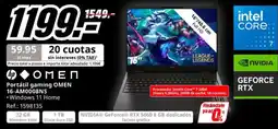 MediaMarkt hp omens portátil gaming 16-am0008ns oferta