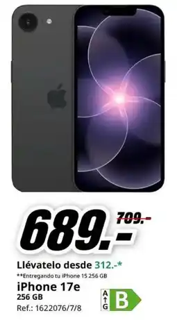 MediaMarkt Iphone 17e 256 gb oferta
