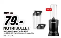 MediaMarkt Nutribullet batidora de vaso turbo 1000 oferta