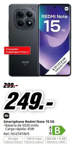 MediaMarkt Smartphone Redmi note 15 5g oferta