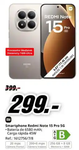 MediaMarkt Smartphone redmi note 15 pro 5g oferta