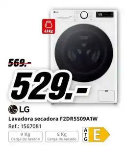 MediaMarkt LG lavadora secadora f2dr5s09a1w oferta
