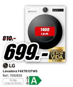 MediaMarkt LG lavadora f4x7013tws oferta