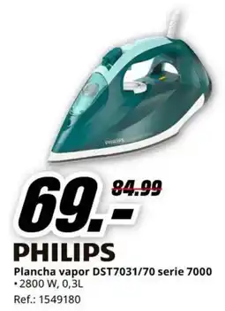 MediaMarkt Philips plancha vapor dst7031/70 serie 7000 oferta