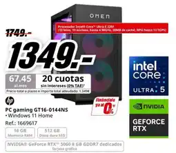 MediaMarkt hp pc gaming gt16-0144ns oferta