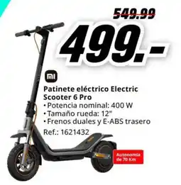 MediaMarkt mi patinete eléctrico electric scooter 6 pro oferta