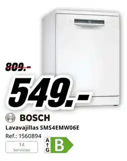 MediaMarkt Bosch lavavajillas sms4emw06e oferta