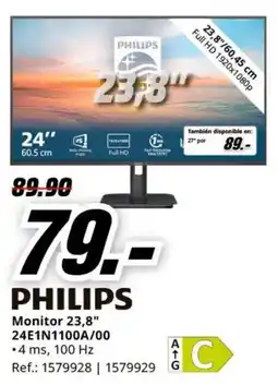 MediaMarkt Philips monitor 23,8" oferta