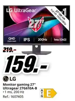 MediaMarkt lg monitor gaming 27" ultragear 27g610a-b oferta