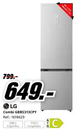 MediaMarkt LG combi GBBS313CPY oferta