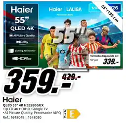 MediaMarkt Haier QLED 55" 4K H55S80GUX oferta