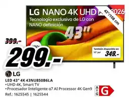 MediaMarkt lg nano 4k uhd led 43" 4k 43nu850b6la oferta