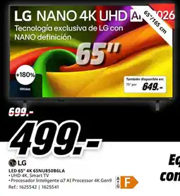 MediaMarkt lG nano 4k 65nu850b6la oferta