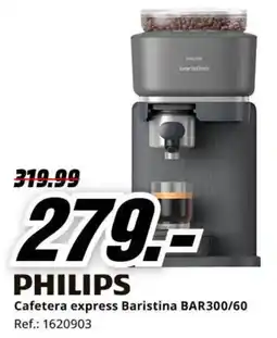 MediaMarkt philips cafetera express baristina bar300/60 oferta
