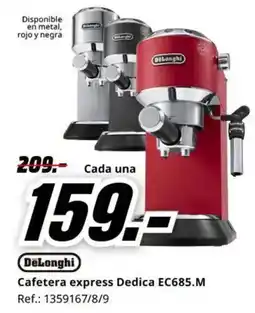 MediaMarkt DeLonghi cafetera express Dedica EC685.M oferta