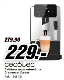 MediaMarkt cecotec cafetera superautomática cremmaet steam oferta