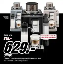 MediaMarkt DeLonghi cafetera superautomática Rivelia EXAM440.55.G oferta