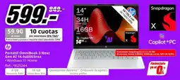 MediaMarkt hp portátil omniBook 3 next gen ai 14-hz0003nsx oferta