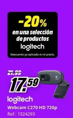 MediaMarkt logitech webcam c270 hd 720p oferta