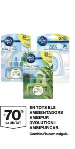 El Corte Inglés Ambipur en tots els ambientadors 3volution i ampibur car oferta
