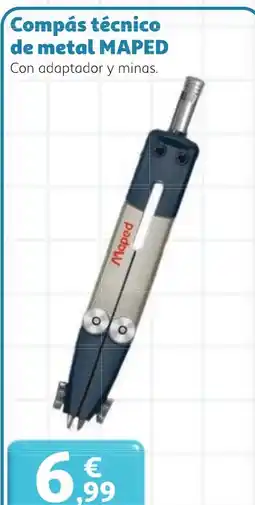 Alcampo Maped compás técnico de metal oferta