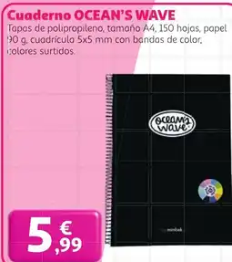 Alcampo OCEAN'S WAVE Cuaderno oferta